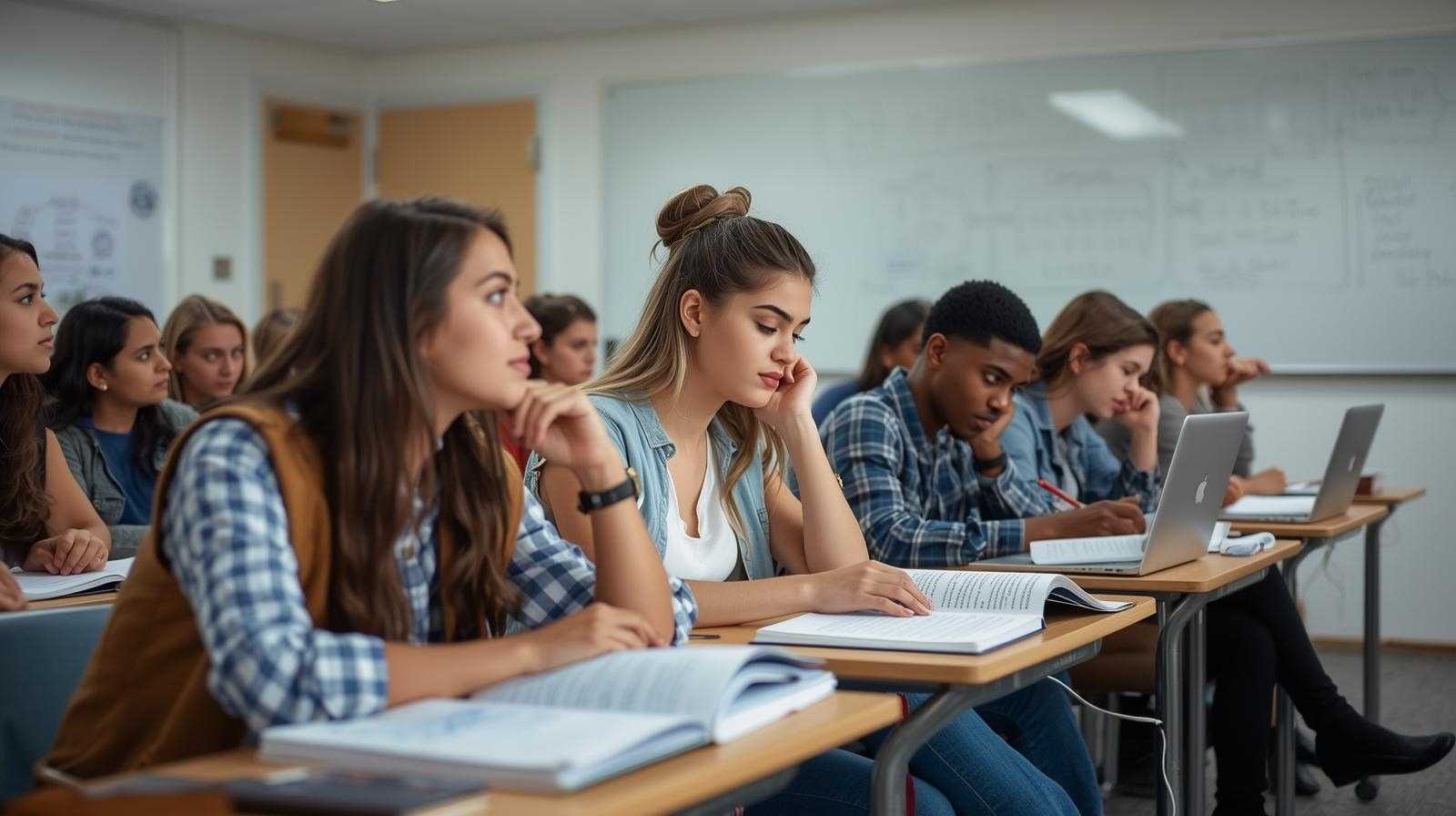 Career students preparing for entrance exams